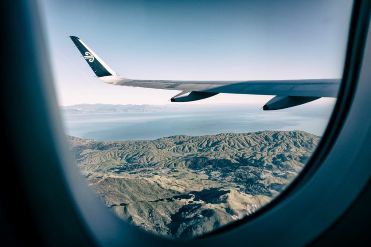 foto a partir da janela do avião