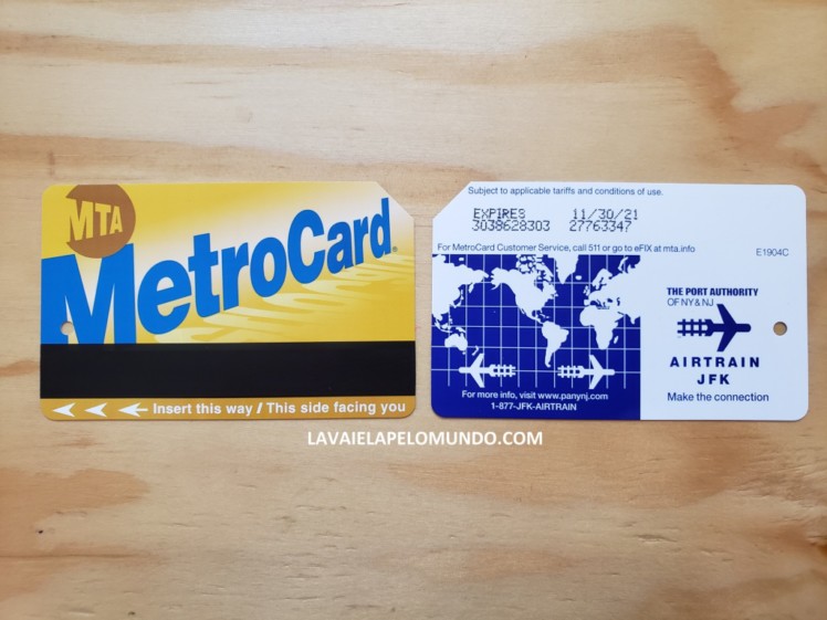metrocard 1 AirTrain Ride nova york